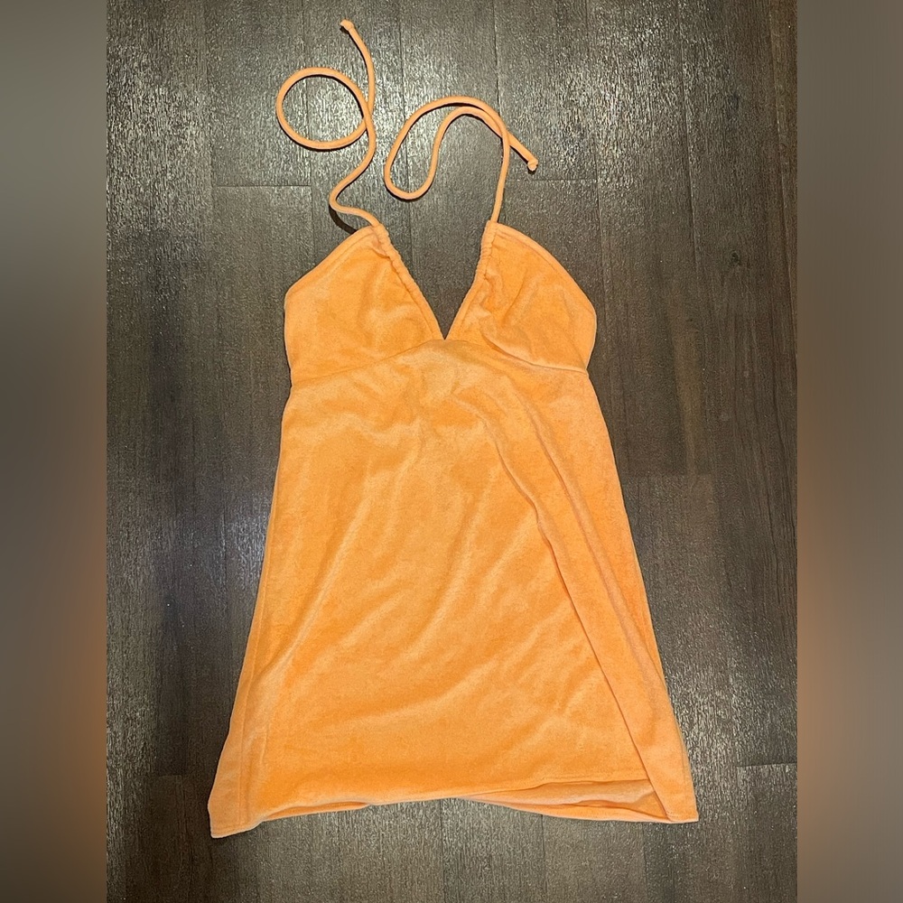 Show Me Your Mumu Outgoing Mini Dress Orange Terry Sz: XS NWOT